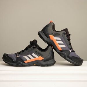 Adidas‎ Terrex AX3 Mens 12 Hiking Trail Running Shoes Dark Grey Orange GorpCore